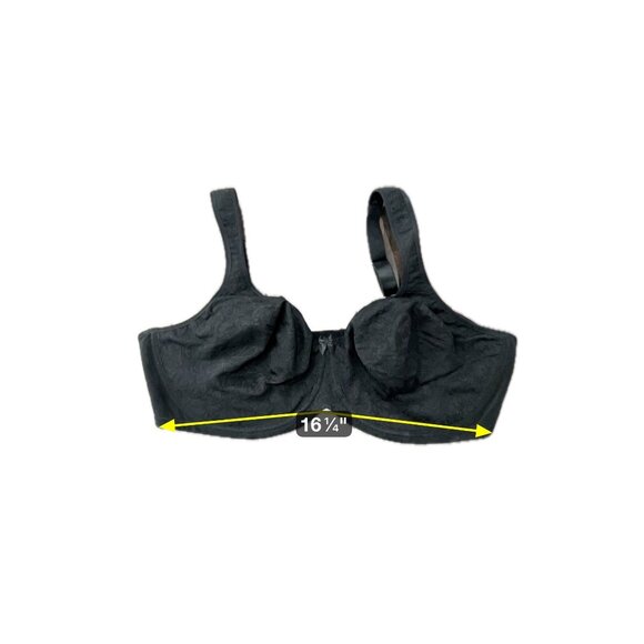 Breezies Womens Lace Bra Black Sz 48DD Adjustable Straps Intimate Support - Picture 6 of 8